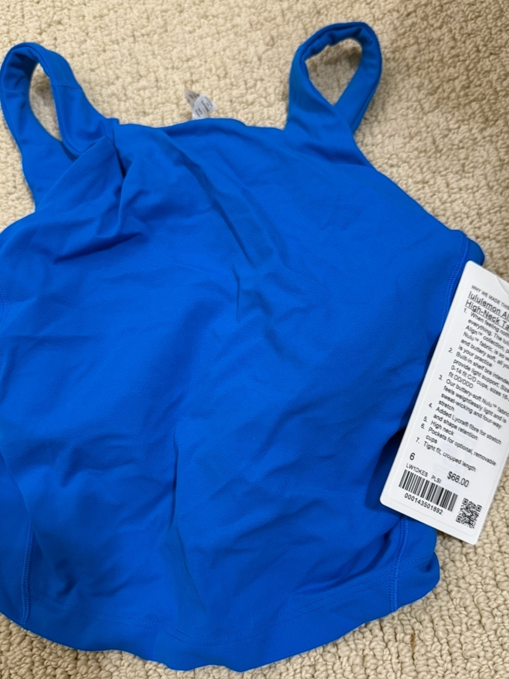 NWT Lululemon Align High-Neck Tank Top Poolside size 6 - Picture 3 of 3